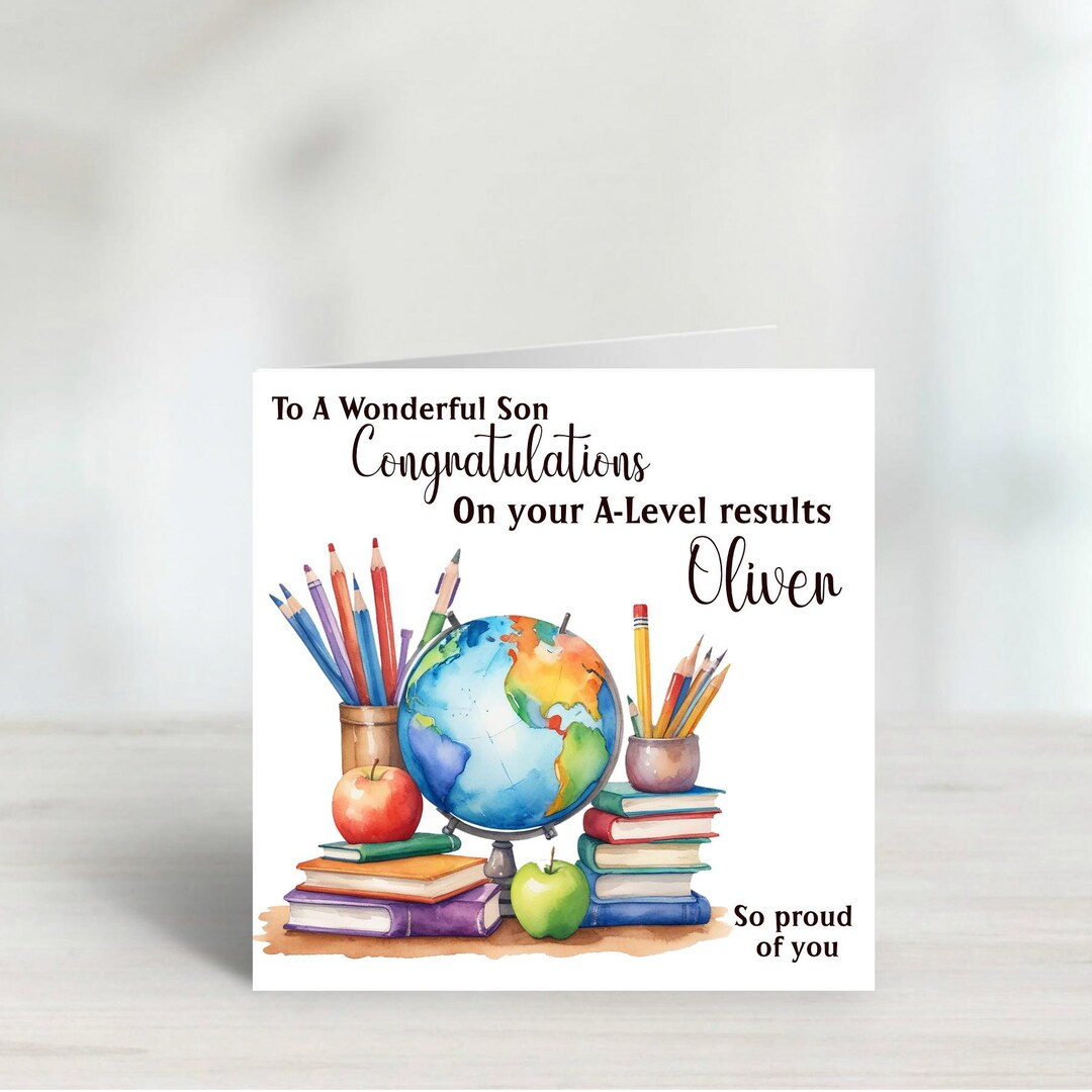 Personalized Exam Results Card | GCSE, A-level Congratulations - Etsy UK