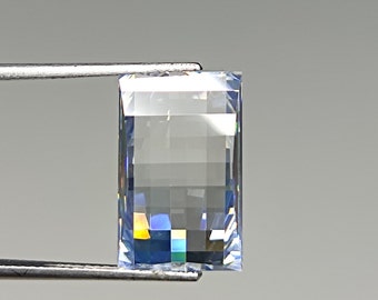 Cubic zircon Gemstone, Rectangle Shape, Flate back, weight 16 Ct.size 10×16 Ring & pendant Stone, pixel cut Jewellery Making, Loose Gemstone