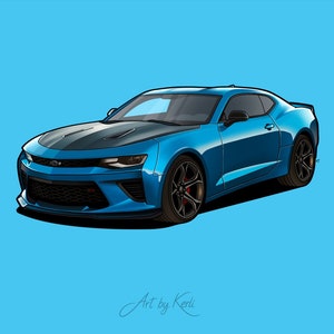 Custom Car Illustration / Cartoonized Car Portrait from your Photo (Digital Download)