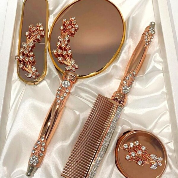Mirror and Brush Set Etsy