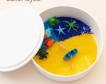 Sensory Play Tray • 3D Printed STL File • Montessori Play Idea for Children • Sorting Tray • BuildPlay3D Design
