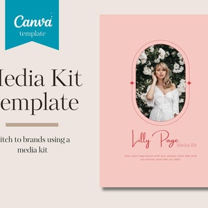 Influenceur de mode | Modèle Canva de kit média de 3 pages | Kit média | Modèle de feuille de taux d'influence