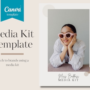 Kit multimediale per influencer / Modello Canva per kit multimediale di 3 pagine / Creatore di contenuti / Modello di foglio delle tariffe per influencer