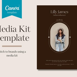Plantilla Canva del kit de medios de 3 páginas / Kit de medios de Instagram / Plantilla de hoja de tarifas de influencers / Kit de prensa de Blogger / Tiktok Instagram