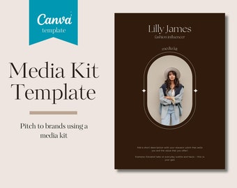 3 Seiten Media Kit Canva Template | Instagram Media Kit | Influencer Rate Sheet Template| Blogger Pressemappe | Tiktok Instagram