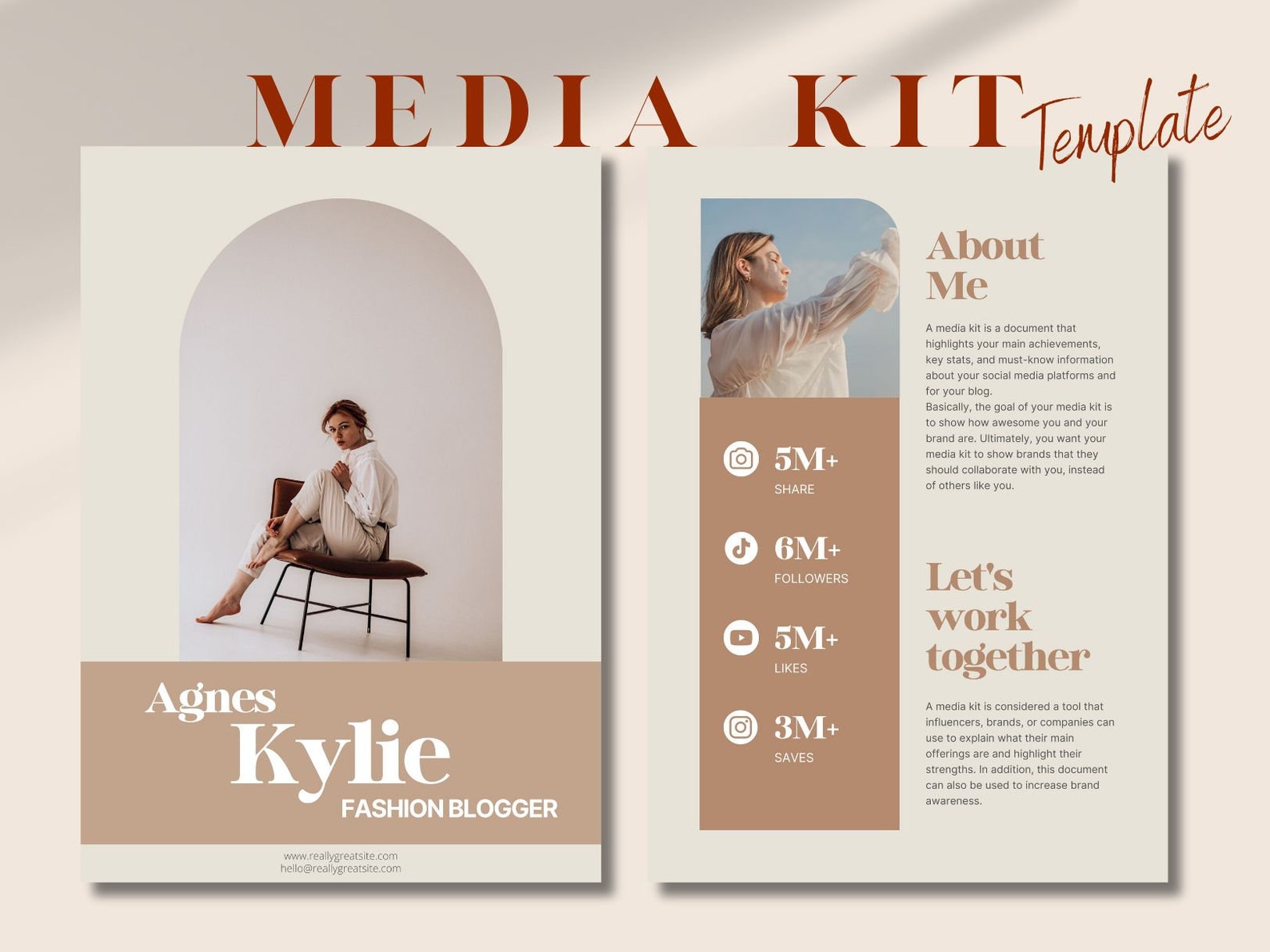 Influencer Media Kit | Rate Card Template | Influencer Rate Card ...
