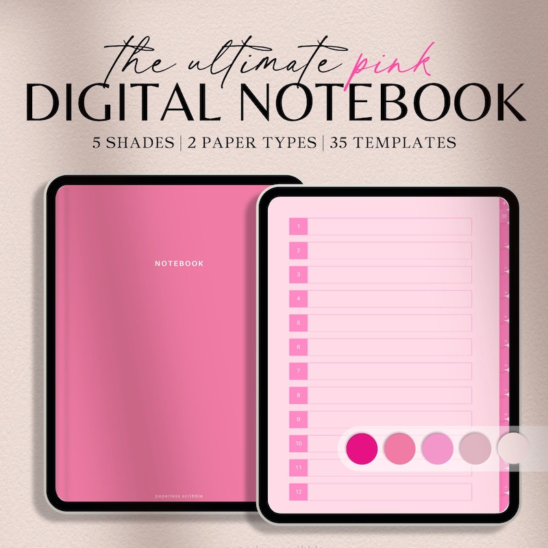 Pink Notebook - Etsy