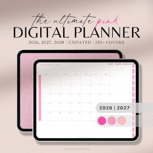 Digital Planner 2026, 2027, 2028, GoodNotes Planner, iPad Calendar, Notability Templates