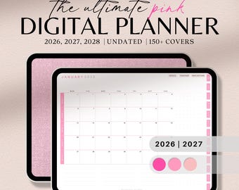 Digital Planner 2026, 2027, 2028, GoodNotes Planner, iPad Calendar, Notability Templates