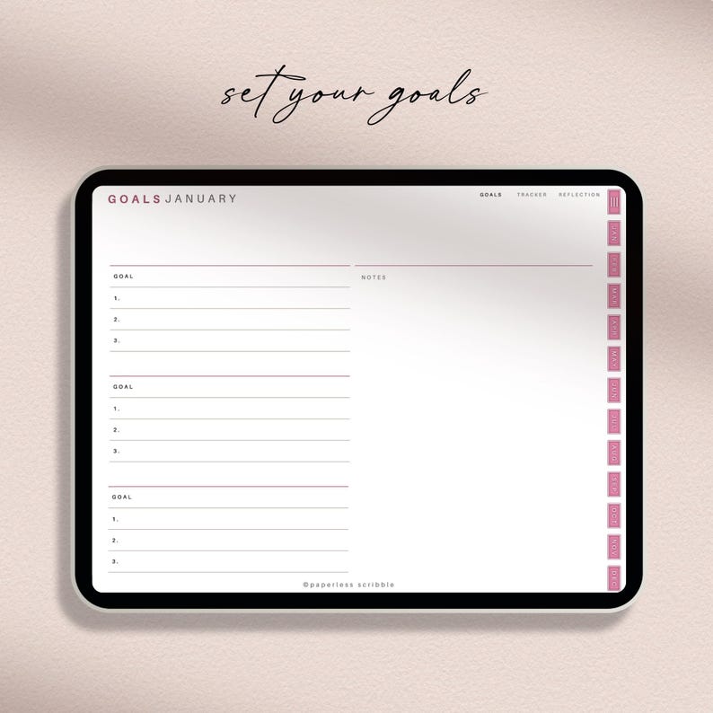 Digital Planner 2026, 2027, 2028, GoodNotes Planner, iPad Calendar, Notability Templates image 5