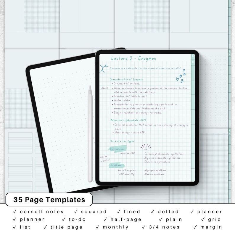 Cuaderno Digital Papel de Colores / Cuaderno iPad Plantillas GoodNotes Notabilidad Notas Estudiantiles Pdf Hiperenlazados Pegatinas Digitales imagen 7