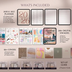 2026 Digital Planner Bundle With Stickers and Covers, Goodnotes ...