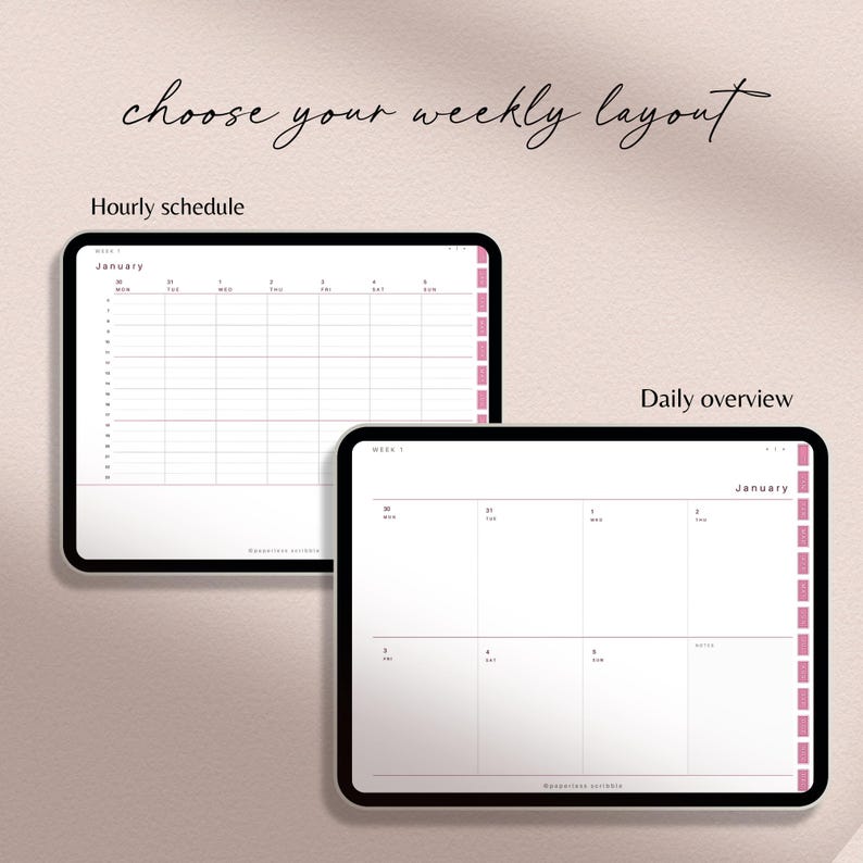 Digital Planner 2026, 2027, 2028, GoodNotes Planner, iPad Calendar, Notability Templates image 9