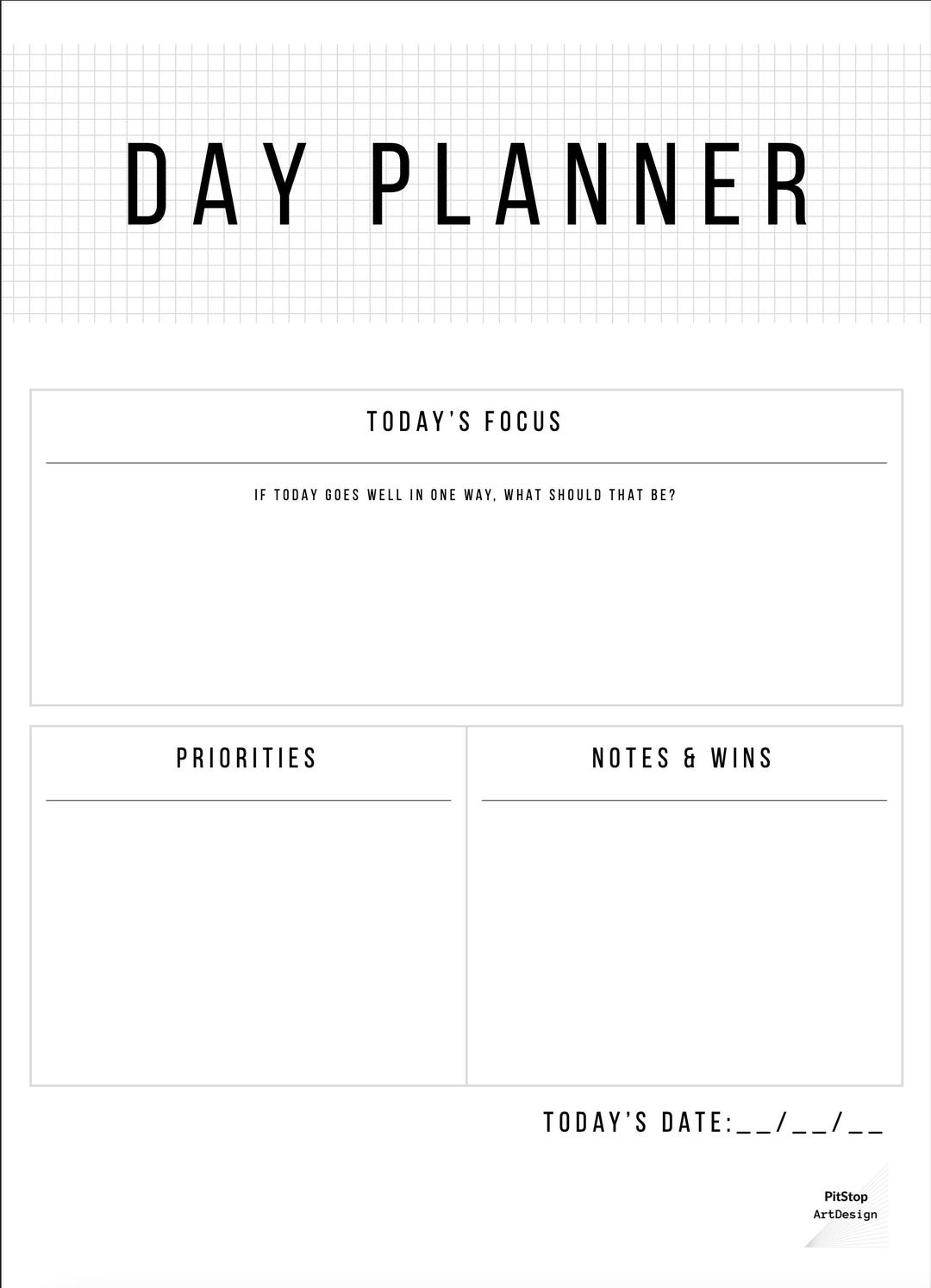 ADHD Daily Planner Printable for Busy Professionals | Minimalist ...