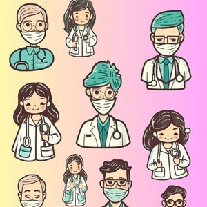 Digital stickers - doctors