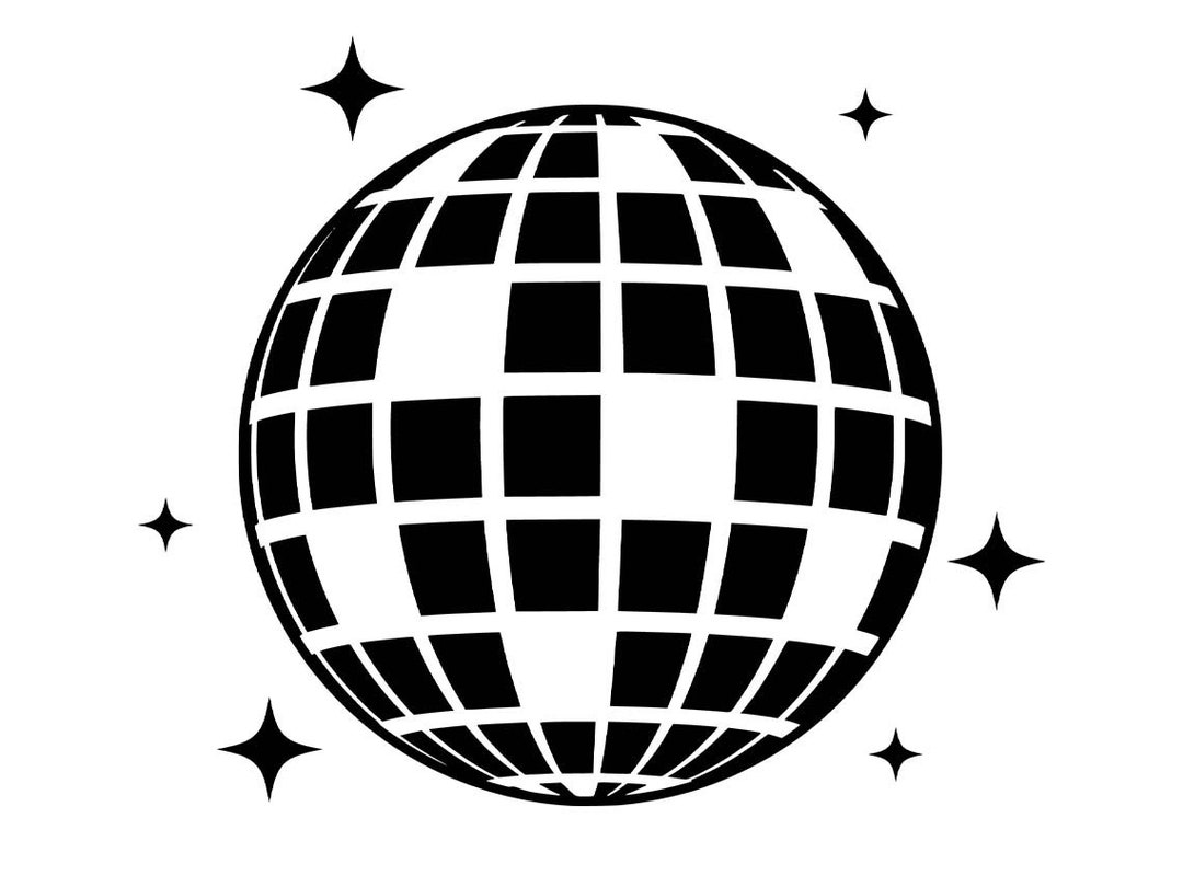 Disco Ball Clip Art Disco Ball Drawing Disco Ball Cutting Etsy Australia