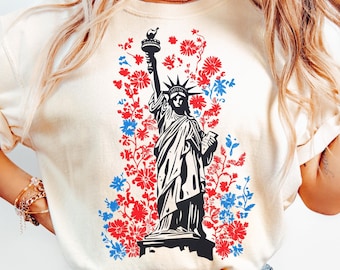 Statue of Liberty PNG Retro 4th July America USA Png, America 4th July Png Design, 4th Of July Digital, USA Flag, American Flag Shirt Design
