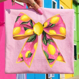 Coquette Bow Png, Lemon Coquette Shirt Design, Cute Summer Png, Trendy Citrus Digital Download Png Designs Lemon Sublimation
