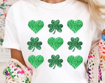 Glitter St. Patricks Png Sublimation Sequin St. Patrick Png St. Patricks Day Irish Shirt Design Digital Download Green Sparkly Faux Sequins