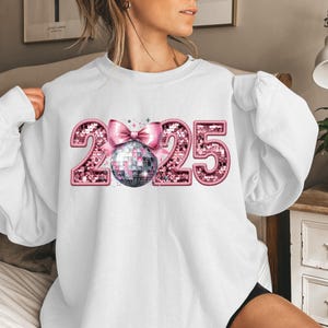 2025 Happy New Year PNG | Holidays, New Year, Sequins, Glitter | Instant Sublimation Download | Digital Shirt Design