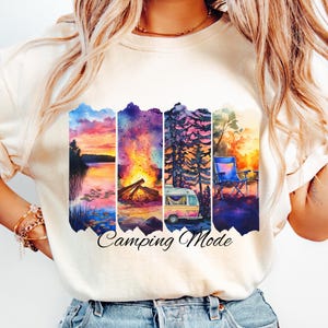 Camping PNG, Retro Camping Summer PNG, Family Adventure, Sublimation Design, Brushstroke, Outdoors, Camping Shirt Design, Vintage Camping