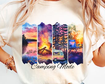 Camping PNG, Retro Camping Summer PNG, Family Adventure, Sublimation Design, Brushstroke, Outdoors, Camping Shirt Design, Vintage Camping