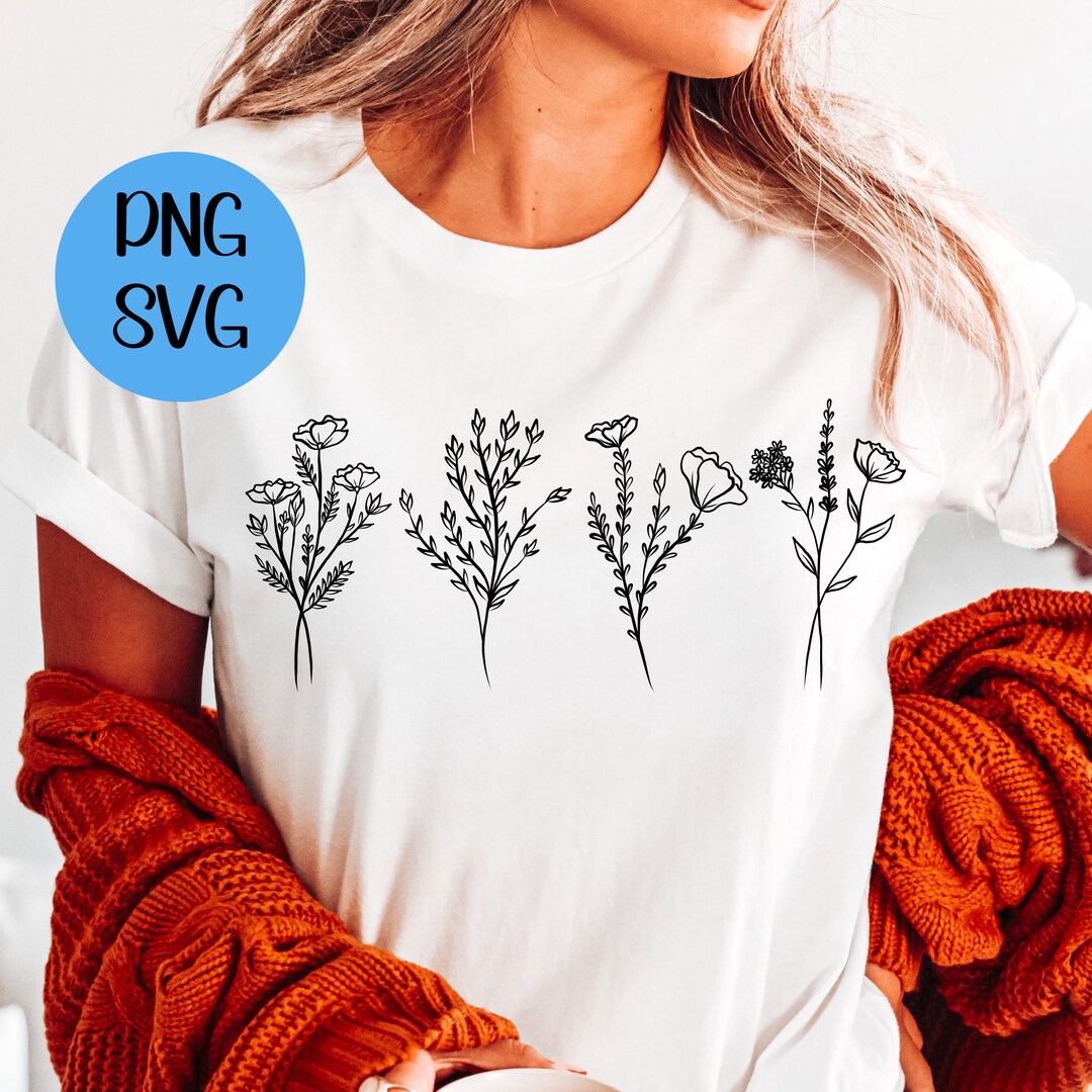 Spring Flowers PNG SVG Digital Download Flower Floral Shirt PNG - Etsy