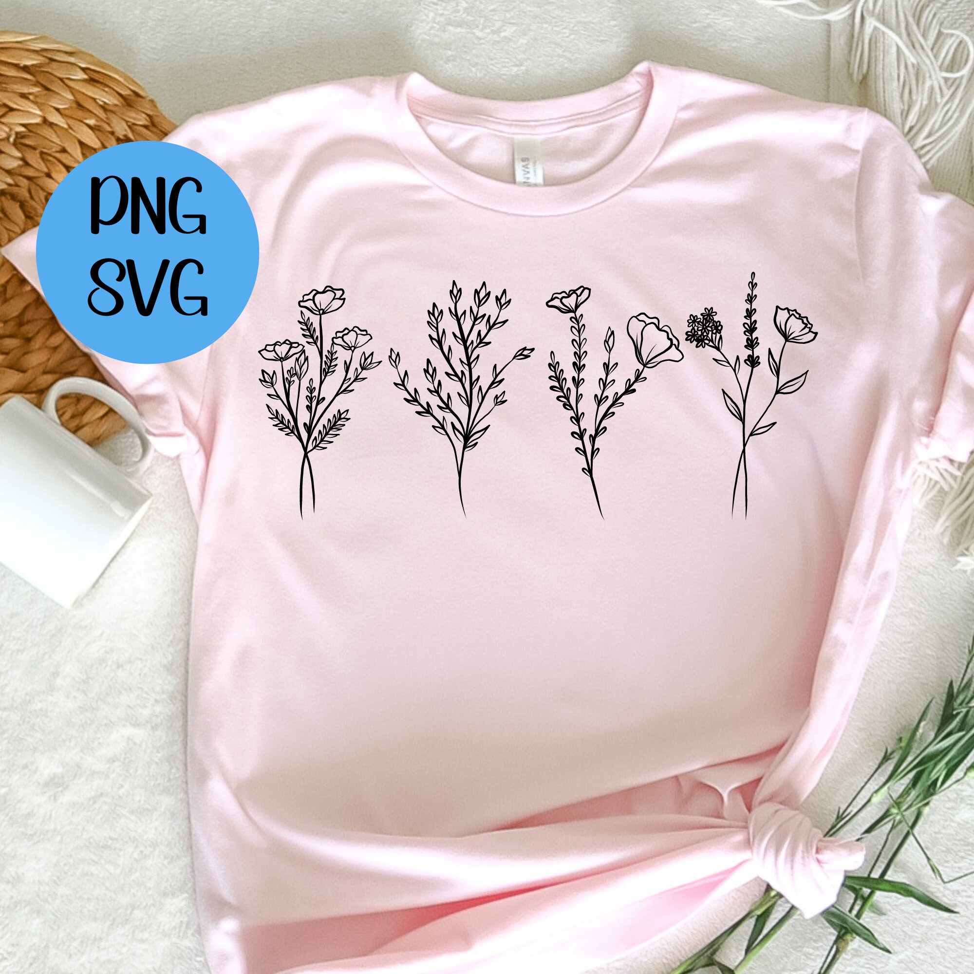Spring Flowers PNG SVG Digital Download Flower Floral Shirt PNG - Etsy
