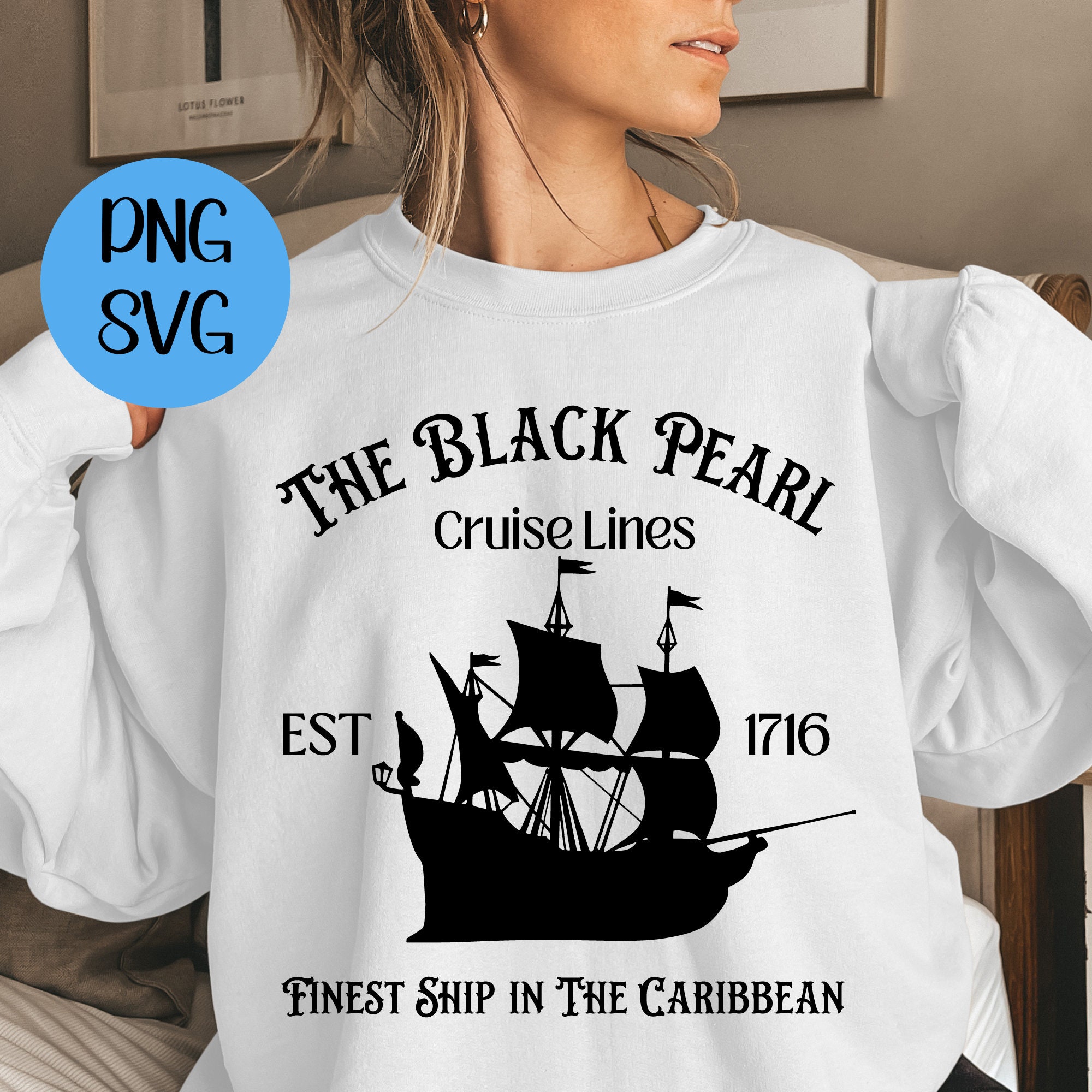 The Black Pearl SVG PNG Digital Download Pirate Cruise Shirt SVG