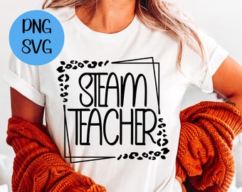 STEAM Grade Teacher PNG SVG Download digitale istantaneo Ritorno a scuola Insegnante Camicia png