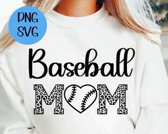 Baseball Mom PNG SVG Digital Download Sports Mom Baseball Shirt PNG
