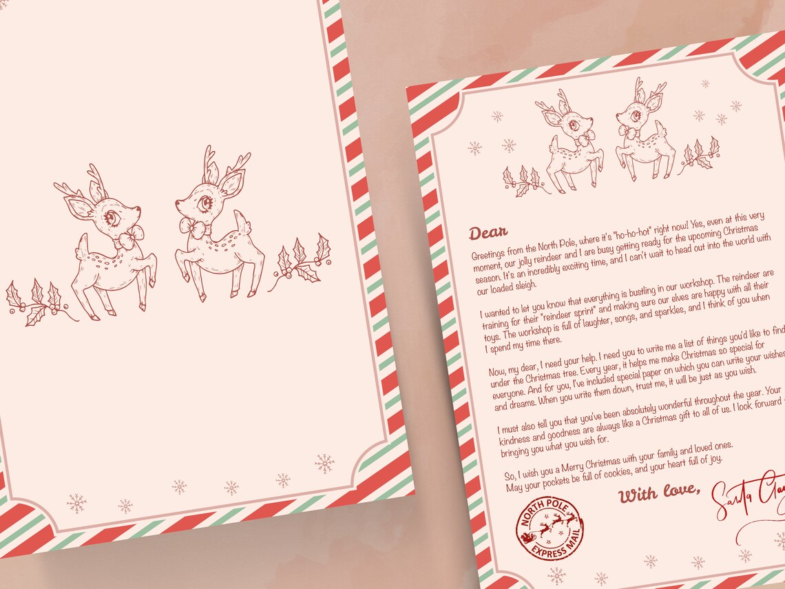 Letter From Santa Printable, Letter for Santa Printable, Envelope ...