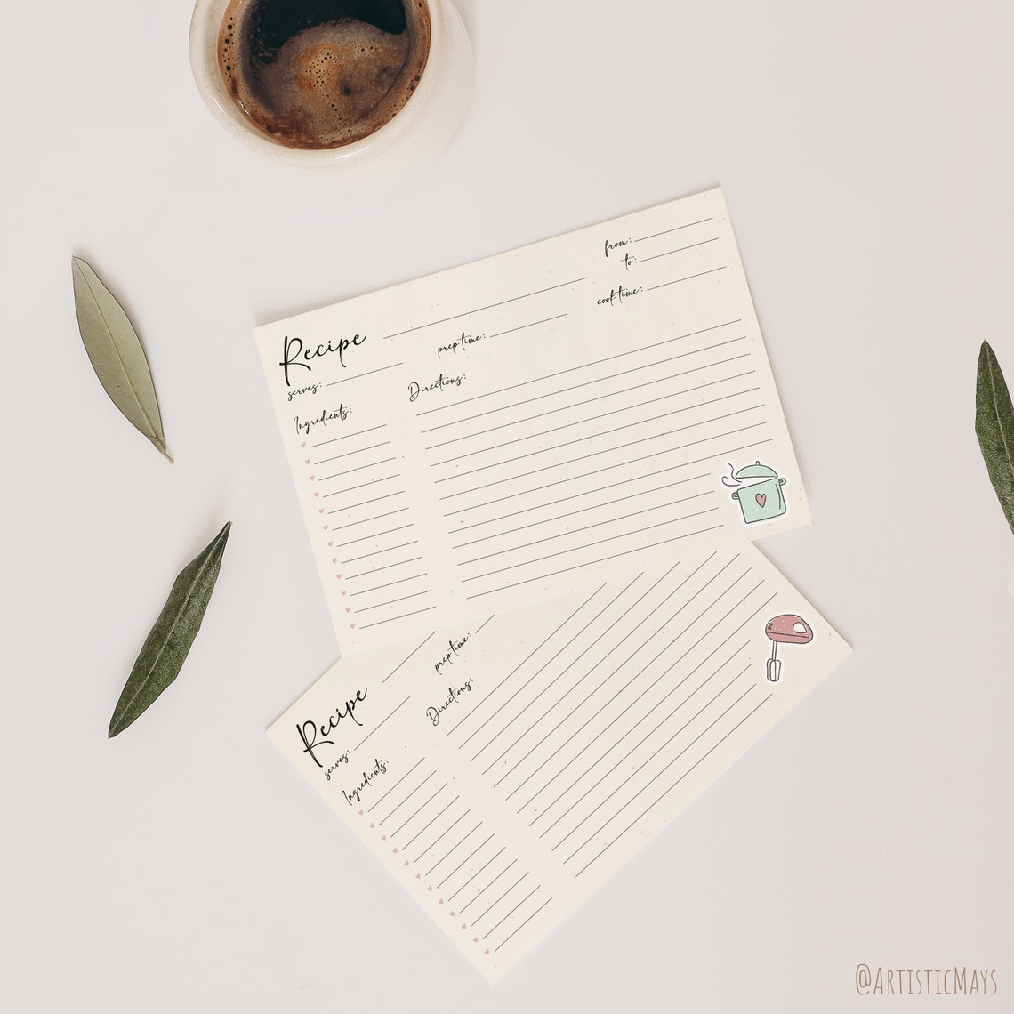 Editable Printable Recipe Card Template Simple Recipe Card Editable ...