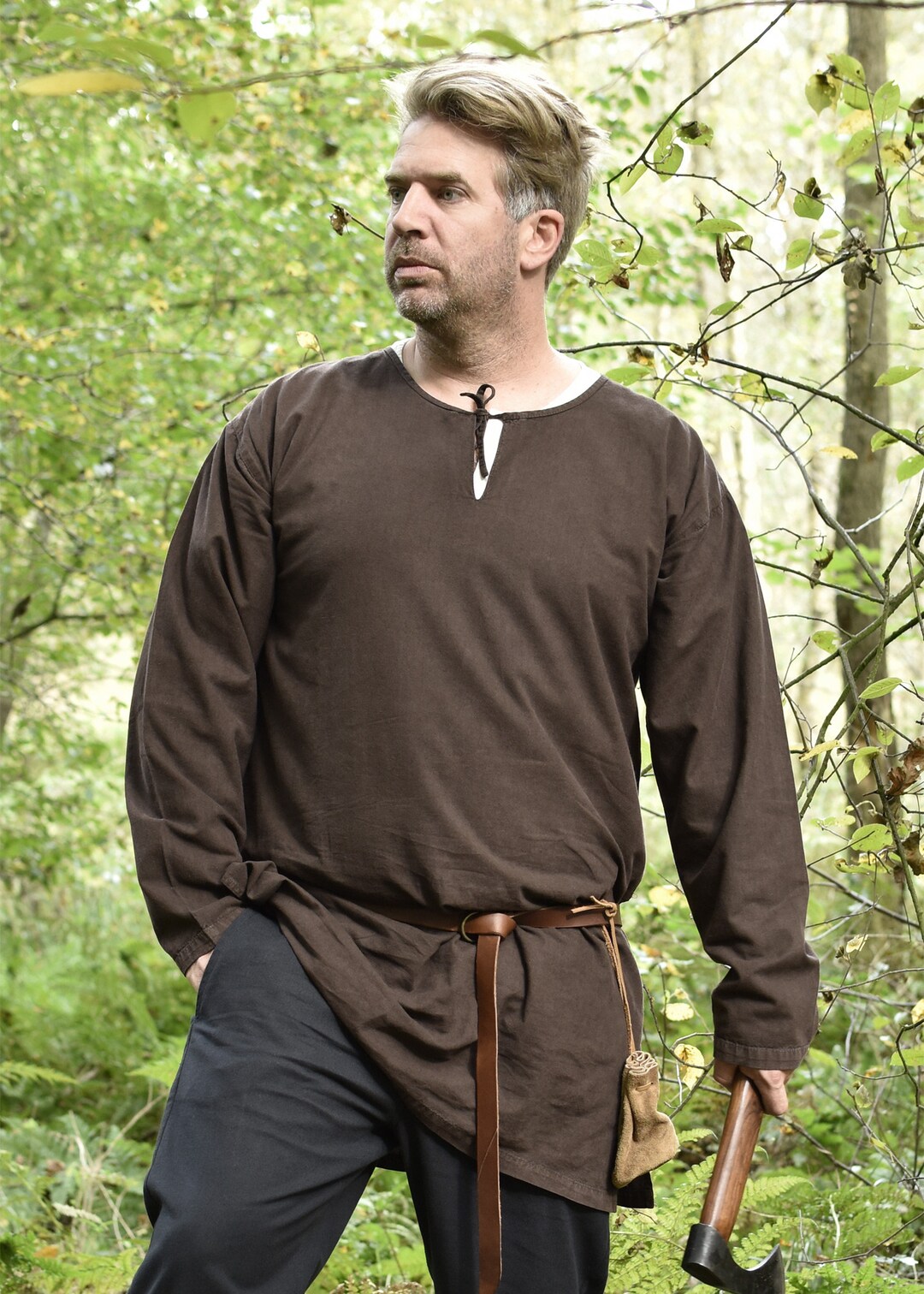 Basic Medieval Tunic Gunther Long-sleeved Brown - Etsy