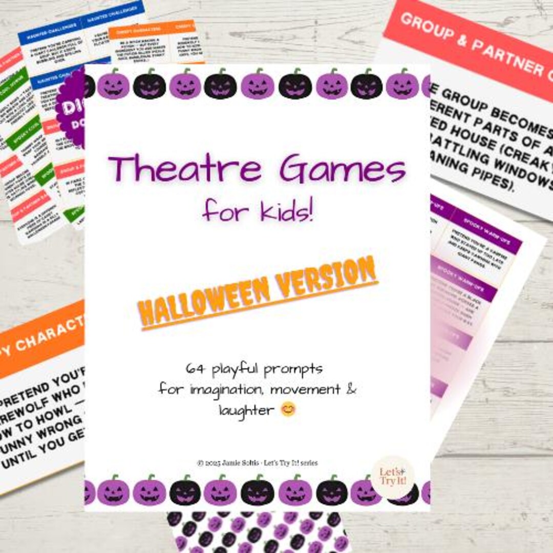 Halloween Theatre Game Cards for Kids – Printable Drama Prompts ...