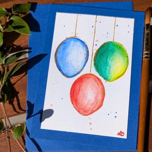 Carte de Joyeuses Pâques, élégante carte bleue de Pâques fabriquée à la main