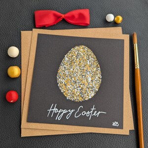 Tarjeta de Pascua moderna, tarjeta de felicitación de Pascua, tarjeta de huevo de Pascua, deseos de Pascua