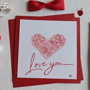 Birthday Card for him / her, Love Card, Anniversary Card, Heart Card, Wedding Card