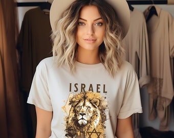 I Stand With Israel Shirt,  Pray for Israel Shirt, Star of David Tee, Lion of Judah TShirt, Support Israel Shirt, Peace in Israel T-Shirt