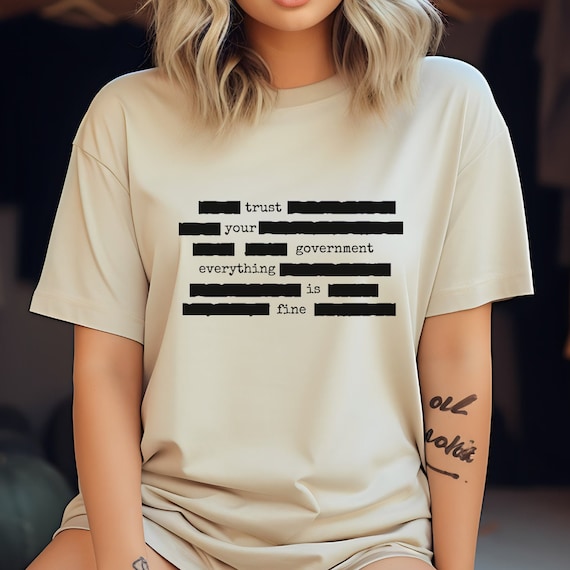 Conspiracy Theorist shirts, Redacted Government Memo T Shirt, Anti Censorship Tee, Anti Government T-Shirt, Gift for "Conspiracy" Believer