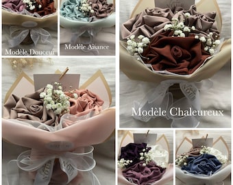 Bouquet hijabs en soie de médine (Livraison à domicile via Colissimo) | Bouquet de voiles