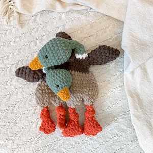 Mallard Duck Lovey | Duck Snuggler | Crochet Duck | Baby Toddler Gift | Handmade Duck