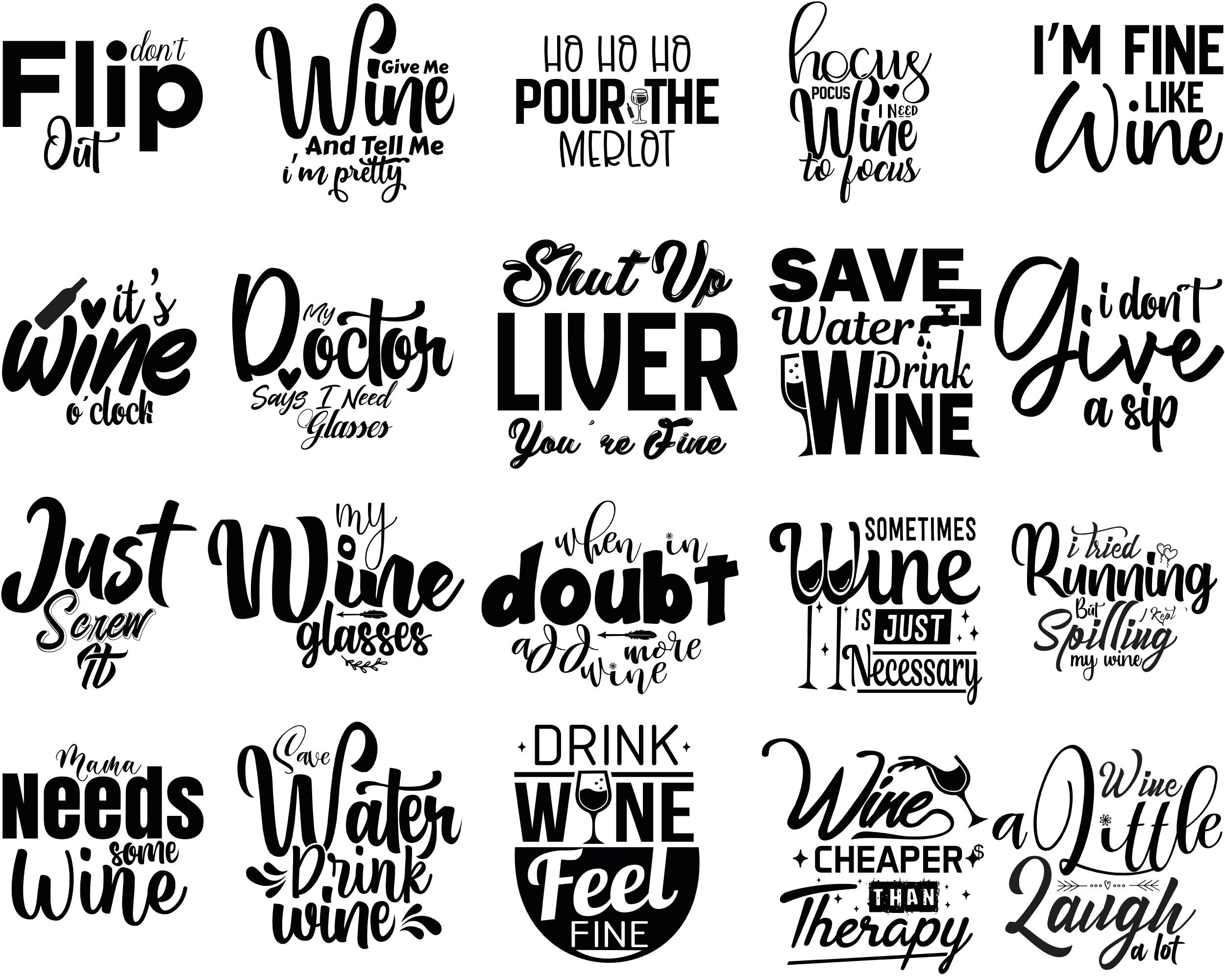 Wine Quotes Svg Wine Svg Bundle Drink Svg Files Cut File - Etsy Australia