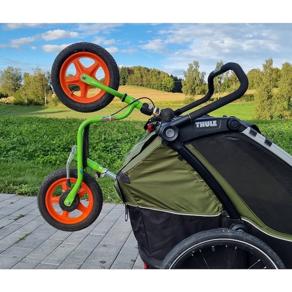 Praktischer Fahrrad- und Laufradhalter für Thule Fahrradanhänger - Sorgenfreier Transport für Kinderfahrzeuge