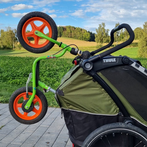 Praktischer Fahrrad- und Laufradhalter für Thule Fahrradanhänger - Sorgenfreier Transport für Kinderfahrzeuge