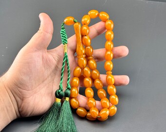 Faturan Amber Rosary, LARGE SİZE Rosary, muslim rosary, Misbaha, islamic gift Rosary, Tasbih, tasbeeh, Amber islamic Rosary, Masbaha, Sibha