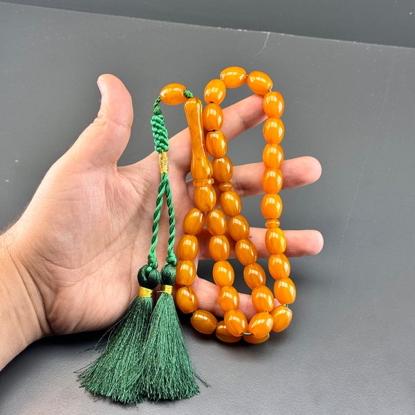 Faturan Amber Rosary, LARGE SİZE Rosary, muslim rosary, Misbaha, islamic gift Rosary, Tasbih, tasbeeh, Amber islamic Rosary, Masbaha, Sibha