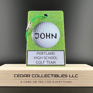 Personalized Golf Team Bag Tag: Custom School Logo PVC Luggage Tag