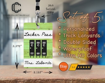 Personalized Teacher Hall Pass Set: Custom Classroom Decor