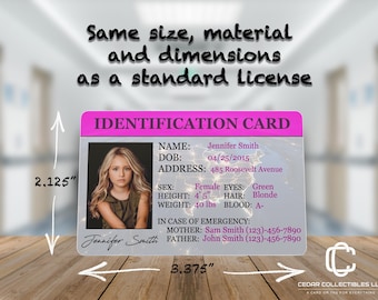 Custom Child ID Card: PVC Safety Identification #1250